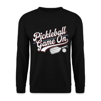 Pickleball Game On | Sport & Fun - Unisex Sweatshirt - black - Front - Alina (178cm) & Michal (187cm)