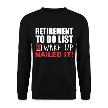 Retirement Design For Men Women Retired People - Sweat-shirt Unisexe - noir - Devant - Alina (178cm) & Michal (187cm)