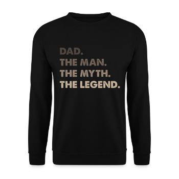 Meilleur papa. Papa de l'année. Des cadeaux pour les papas Super Papa - Sweat-shirt Unisexe - noir - Devant - Alina (178cm) & Michal (187cm)