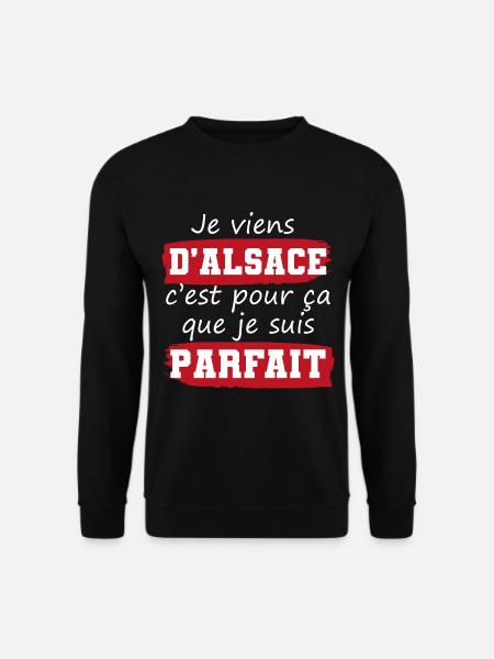 cadeau drôle homme parfait Alsace alsacien - Sweat-shirt Unisexe - noir