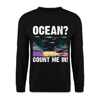 Ocean Zooologist Marine Biologist Marine Marine Biology - Unisex Sweatshirt - black - Front - Alina (178cm) & Michal (187cm)