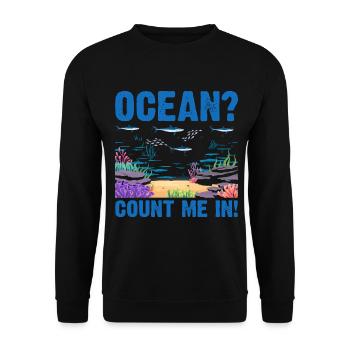 Ocean Zooologist Marine Biologist Marine Marine Biology - Unisex Sweatshirt - black - Front - Alina (178cm) & Michal (187cm)