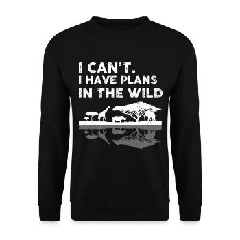 Afrikanische Familienreise Design für Afrika - Unisex Pullover - Schwarz - Vorne - Alina (178cm) & Michal (187cm)