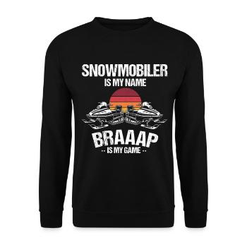 Motoneige et Skidoo Design - Sweat-shirt Unisexe - noir - Devant - Alina (178cm) & Michal (187cm)