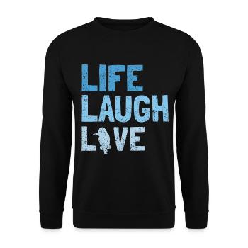 Kookaburra Design and Laughing Bird - Unisex Sweatshirt - black - Front - Alina (178cm) & Michal (187cm)