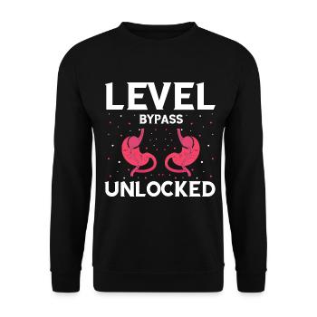 Gastric Bypass and Gastric Bypass Operation Design - Unisex Sweatshirt - black - Front - Alina (178cm) & Michal (187cm)