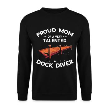 Conception de plongée à quai pour le saut de chien et le chien de quai - Sweat-shirt Unisexe - noir - Devant - Alina (178cm) & Michal (187cm)