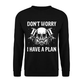 Car painter offer for coachbuilders - Unisex Sweatshirt - black - Front - Alina (178cm) & Michal (187cm)