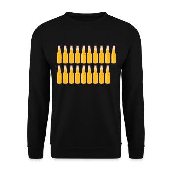 19 Bierflaschen - Bier - 19 Jahre - 19. Geburtstag - Unisex Pullover - Schwarz - Vorne - Alina (178cm) & Michal (187cm)
