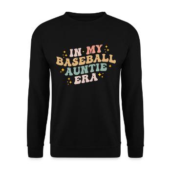 In My Baseball Auntie Era Funny Baseball Auntie - Sweat-shirt Unisexe - noir - Devant - Alina (178cm) & Michal (187cm)