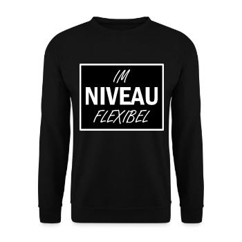 Drôle de phrase Niveau - Sweat-shirt Unisexe - noir - Devant - Alina (178cm) & Michal (187cm)