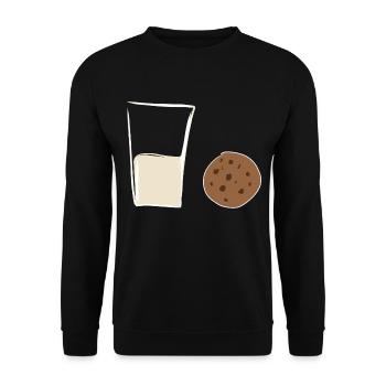 sojamilch keks - Unisex Pullover - Schwarz - Vorne - Alina (178cm) & Michal (187cm)