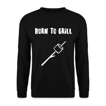 Born to grill - Unisex Sweatshirt - black - Front - Alina (178cm) & Michal (187cm)