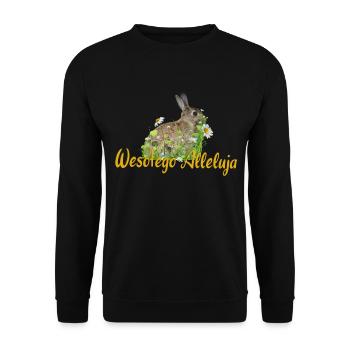 Wesołego Alleluja Happy Easter - Unisex Sweatshirt - black - Front - Alina (178cm) & Michal (187cm)