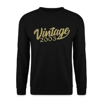 2003 Vintage 2003 Retro 2003 Birthday Gift - Unisex Sweatshirt - black - Front - Alina (178cm) & Michal (187cm)