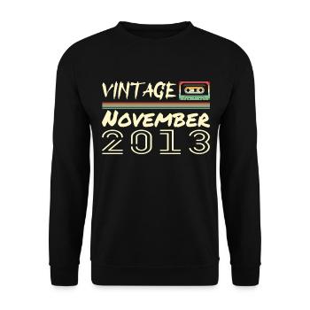 Legendary Since November 2013 - November 2013 - Unisex Sweatshirt - black - Front - Alina (178cm) & Michal (187cm)