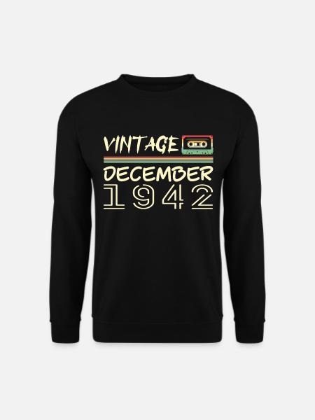 1942 Dezember 1942 Jubiläum Dezember 1942 - Unisex Pullover - Schwarz