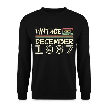 1967 December 1967 Jubilee December 1967 - Unisex Sweatshirt - black - Front - Alina (178cm) & Michal (187cm)