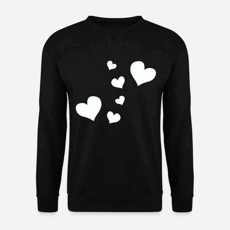 hearts pattern heart symbols - Unisex Sweatshirt - black