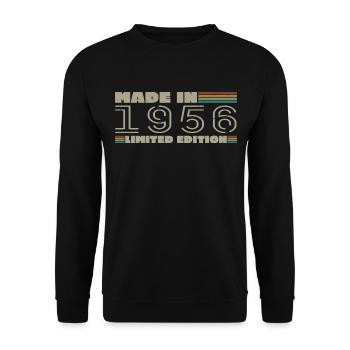 Cadeau d'anniversaire 1956 vintage 1956 né en 1956 - Sweat-shirt Unisexe - noir - Devant - Alina (178cm) & Michal (187cm)