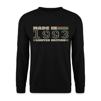 Cadeau d'anniversaire 1993 vintage 1993 né en 1993 - Sweat-shirt Unisexe - noir - Devant - Alina (178cm) & Michal (187cm)