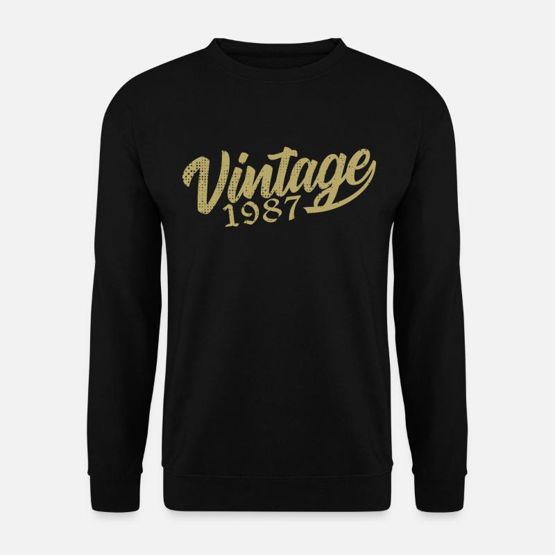 1987 Jahrgang 1987 Retro 1987 Geburtstagsgeschenk - Unisex Pullover - Schwarz