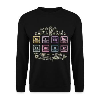 Cours de chimie - Sweat-shirt Unisexe - noir - Devant - Alina (178cm) & Michal (187cm)