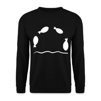 poissons d’eau poissons nagent militants des droits des animaux - Sweat-shirt Unisexe - noir - Devant - Alina (178cm) & Michal (187cm)