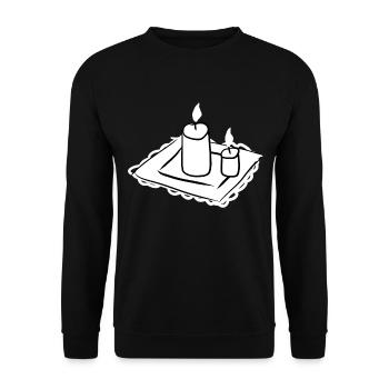 kerzen symbol leuchten feuer - Unisex Pullover - Schwarz - Vorne - Alina (178cm) & Michal (187cm)