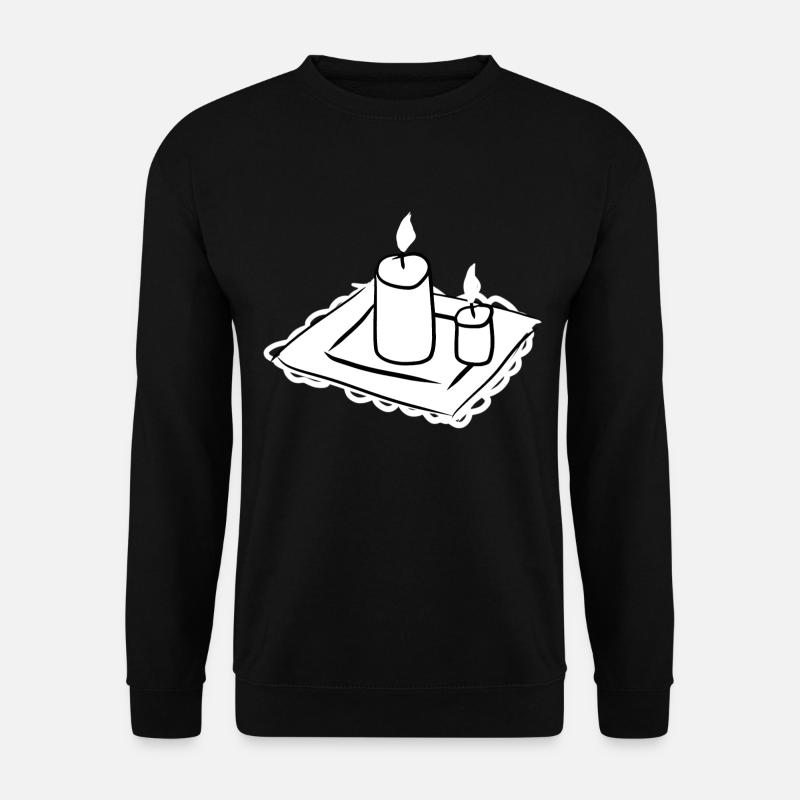 Candles Symbol Light Fire - Unisex Sweatshirt - black