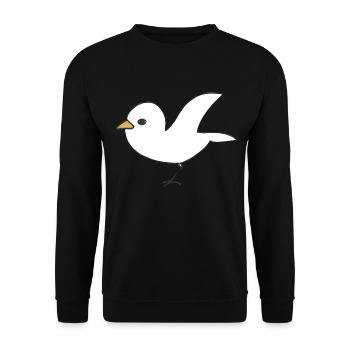 Bird Animal Symbol Wings Fly - Unisex Sweatshirt - black - Front - Alina (178cm) & Michal (187cm)