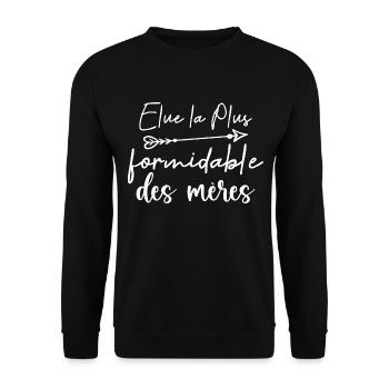 Wonderful Mom Mother's Day Gift - Unisex Sweatshirt - black - Front - Alina (178cm) & Michal (187cm)