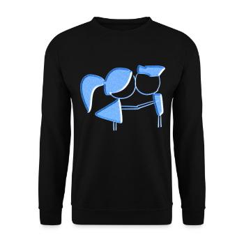 Amoureux Saint-Valentin Symbole Amour - Sweat-shirt Unisexe - noir - Devant - Alina (178cm) & Michal (187cm)