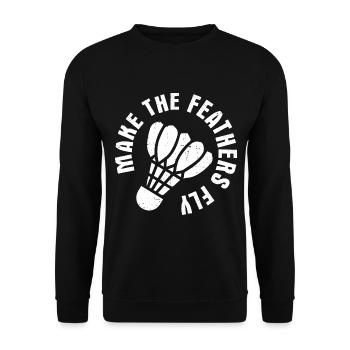Badminton - Unisex Pullover - Schwarz - Vorne - Alina (178cm) & Michal (187cm)
