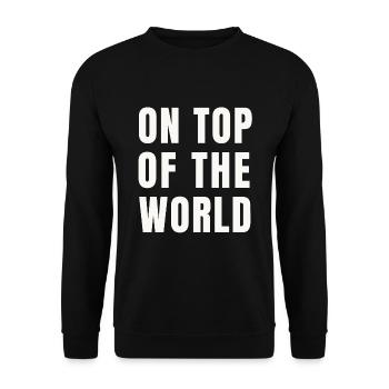 Au sommet du monde (idée cadeau) - Sweat-shirt Unisexe - noir - Devant - Alina (178cm) & Michal (187cm)