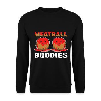 Best Meatball Friends - Meatball - Unisex Sweatshirt - black - Front - Alina (178cm) & Michal (187cm)