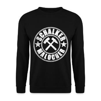 Schalker Malocher - Unisex Pullover - Schwarz - Vorne - Alina (178cm) & Michal (187cm)