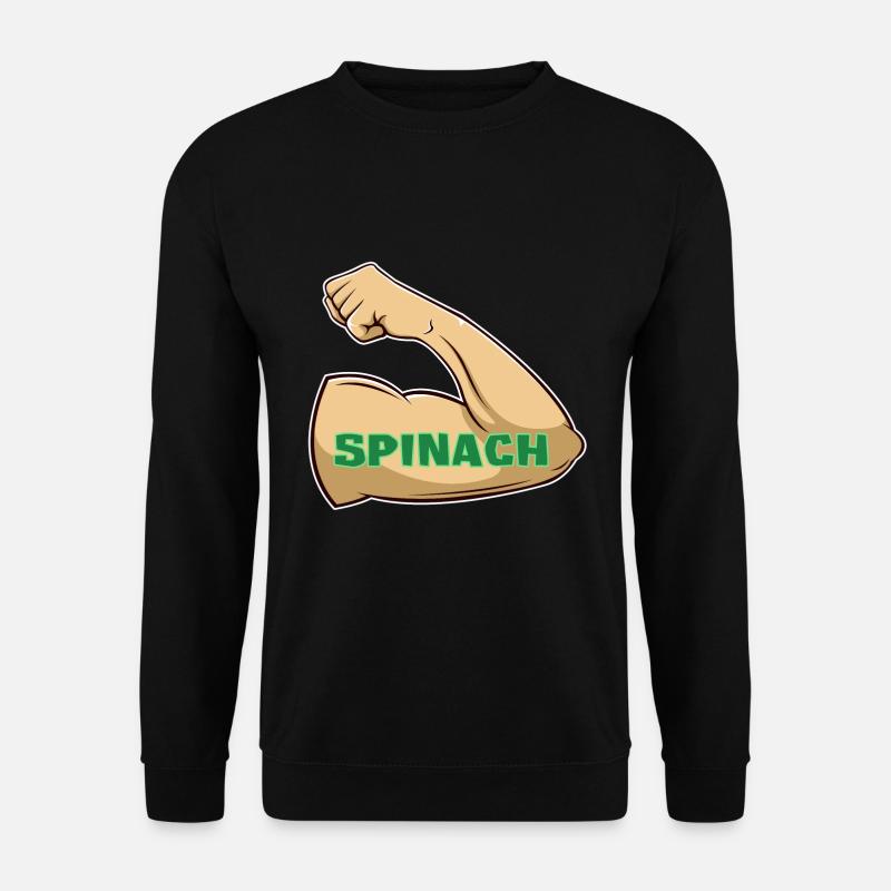 Muskeln durch Spinat - Unisex Pullover - Schwarz