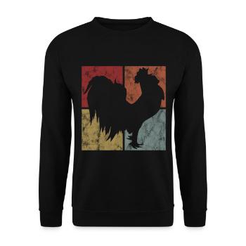 Poule poulets poulets - Sweat-shirt Unisexe - noir - Devant - Alina (178cm) & Michal (187cm)