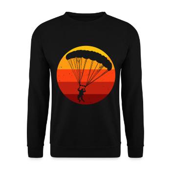 Parachute de parachutisme - Sweat-shirt Unisexe - noir - Devant - Alina (178cm) & Michal (187cm)