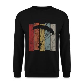 Skydiver parachute skydiving - Unisex Sweatshirt - black - Front - Alina (178cm) & Michal (187cm)