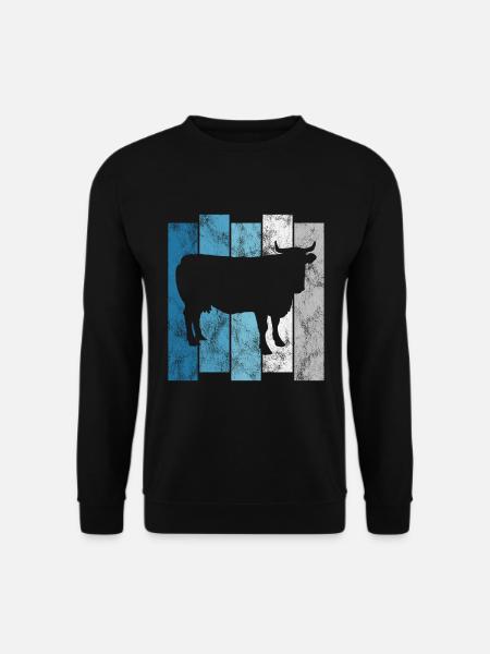 Vaches vaches vache vache vache agriculteur agriculteur rétro - Sweat-shirt Unisexe - noir