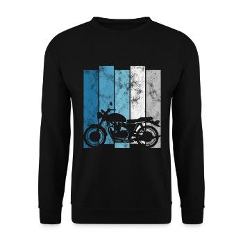 Motocyclistes Retro Biker Moto Chopper Bobber - Sweat-shirt Unisexe - noir - Devant - Alina (178cm) & Michal (187cm)
