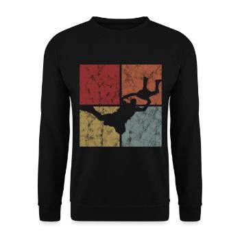 Parachute parachutiste - Sweat-shirt Unisexe - noir - Devant - Alina (178cm) & Michal (187cm)