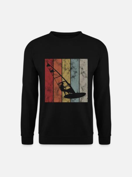 Windsurfing Windsurfing Windsurfer Surfing Retro - Unisex Sweatshirt - black