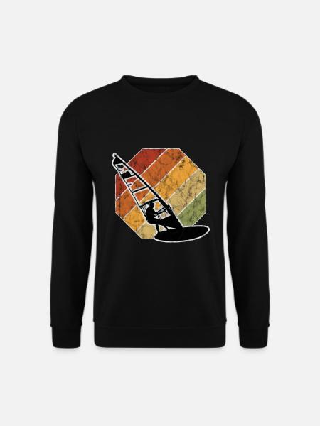 Windsurffer Retro Windsurfing Surf - Sweat-shirt Unisexe - noir