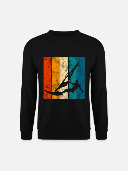 Windsurfing Retro Surfing Windsurfing Windsurfer - Unisex Sweatshirt - black