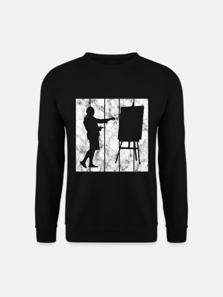 artiste rétro peinture artiste artiste peintre - Sweat-shirt Unisexe - noir