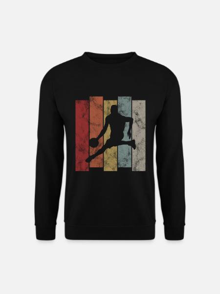Basketteur basket rétro - Sweat-shirt Unisexe - noir