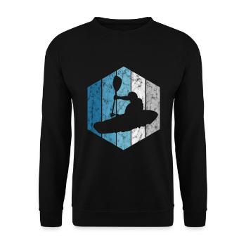 Canoë-kayak d'aviron Kayak à pagaie rétro - Sweat-shirt Unisexe - noir - Devant - Alina (178cm) & Michal (187cm)
